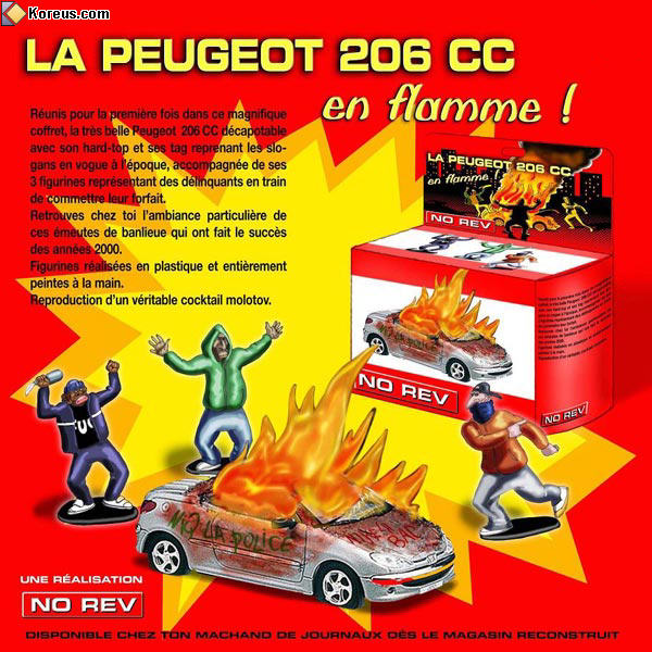 coffret La Peugeot 2006 en flammes